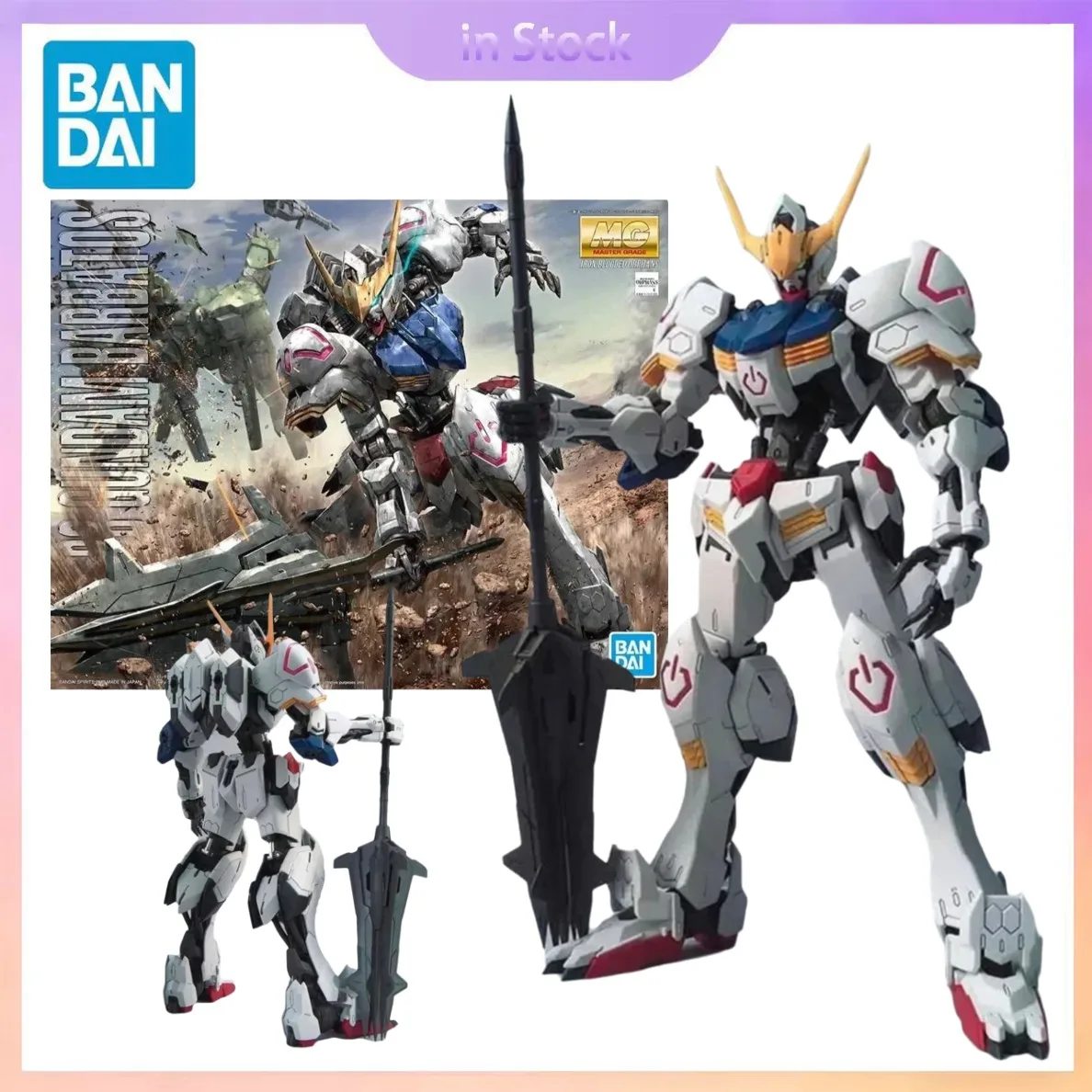 

Original Bandai Genuine In Stock Fourth Form Iron-Blooded Orphans Gundam 1/100 MG Barbatos Anime Collection Figure Model Kits