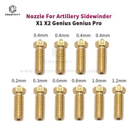 Volcano Nozzle For artillery Sidewinder X1& X2 Genius Pro Vyper Kobra Plus,Max 1.75mm Filament M6 Thread  Hotend  Brass Nozzles