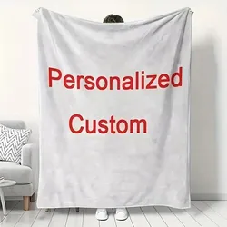 Flannel Customized Personalized Blanket Warm Blankets for Bed Sofa Any Picture DIY Personalized Customization On Demand Plush