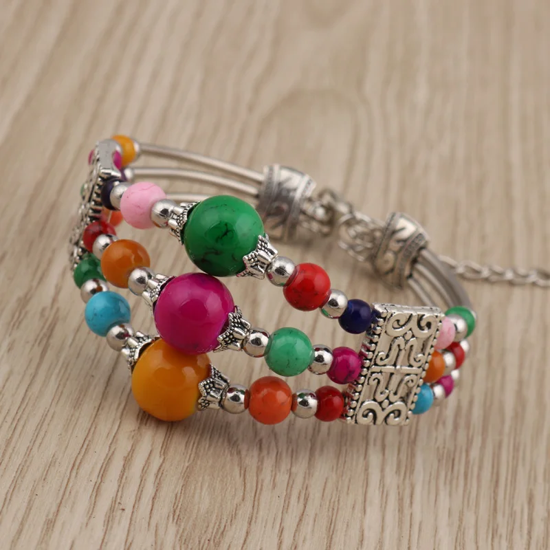 Aihua Neue böhmische Charm-Perlenarmbänder für Frauen, ethnische Armbänder aus Naturstein, modischer Schmuck, Partygeschenke – Detail 10