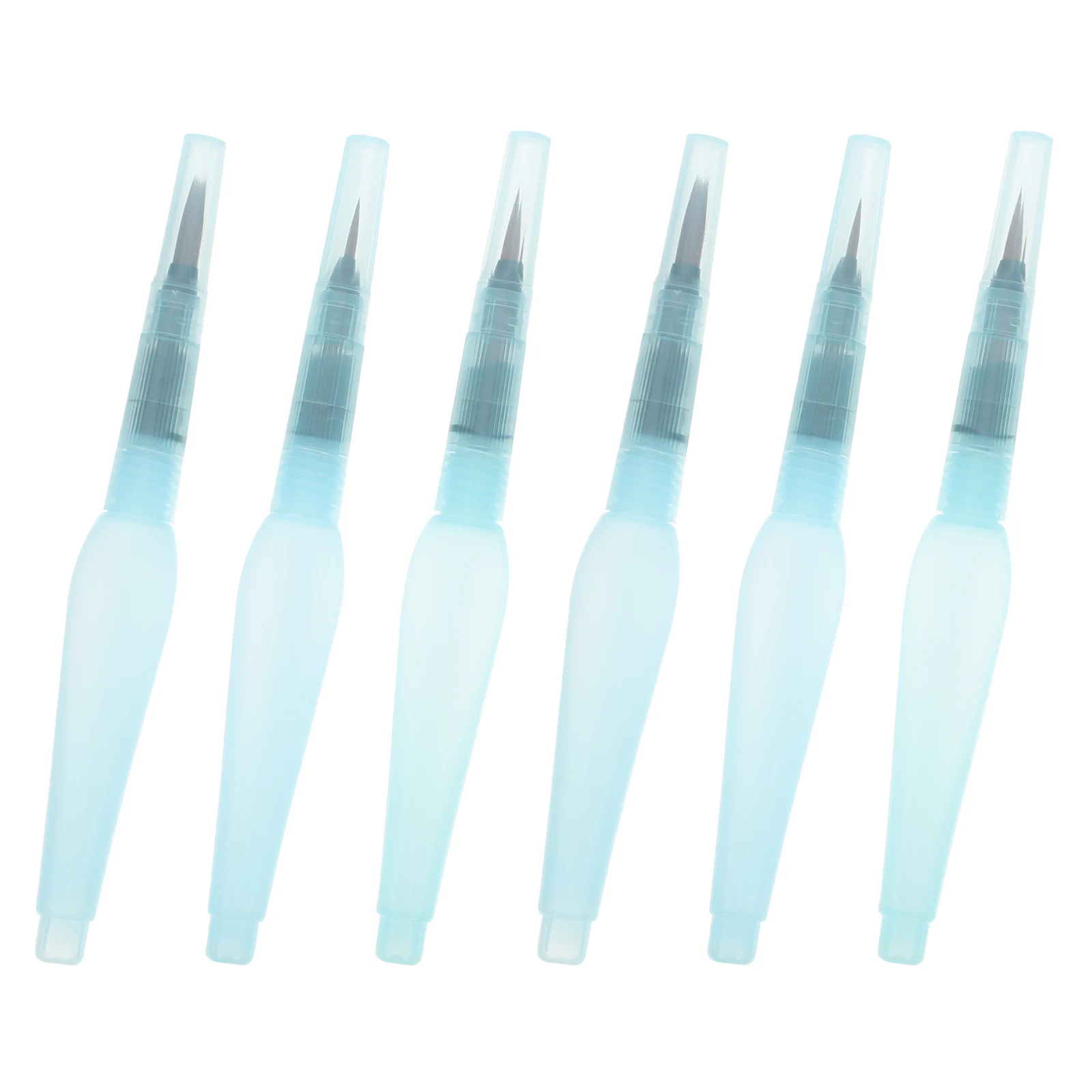 

6 Pcs Watercolor Brush Pens Portable Kids Art Supplies High Quality Smooth Grip Creativity DIY Projects Student Paintbrush Blue