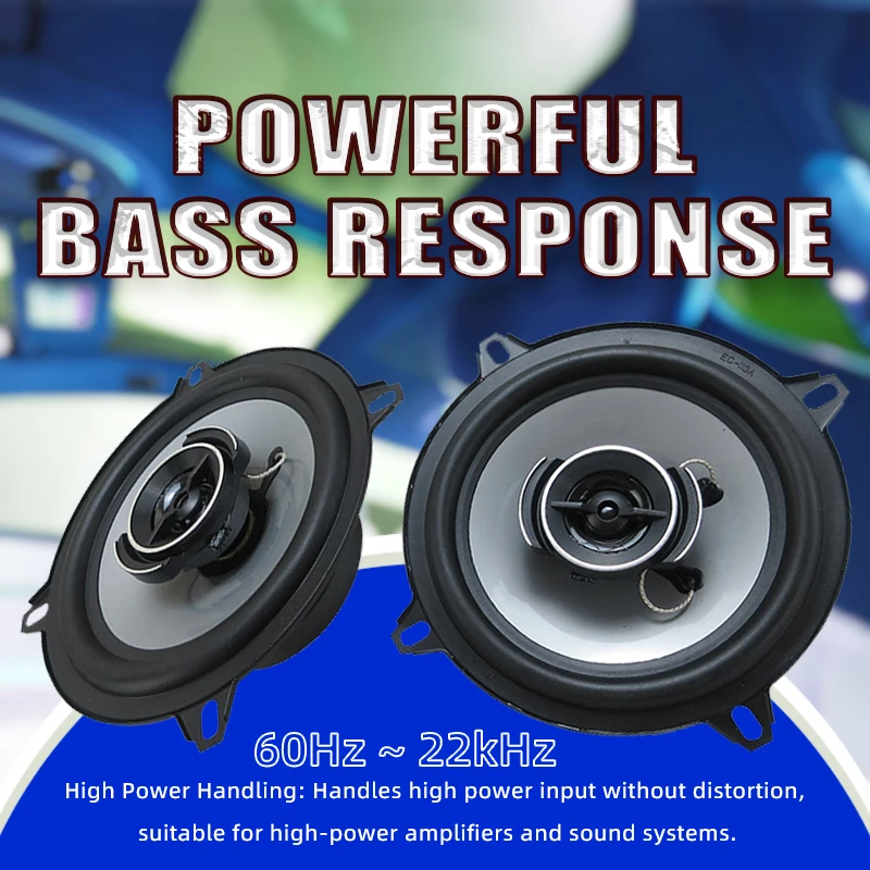 2PCS 550W 5 Inch HiFi Coaxial Speakers Subwoofer Car Automotive Audio Music Stereo Full Range Frequency Car Speaker Woofer