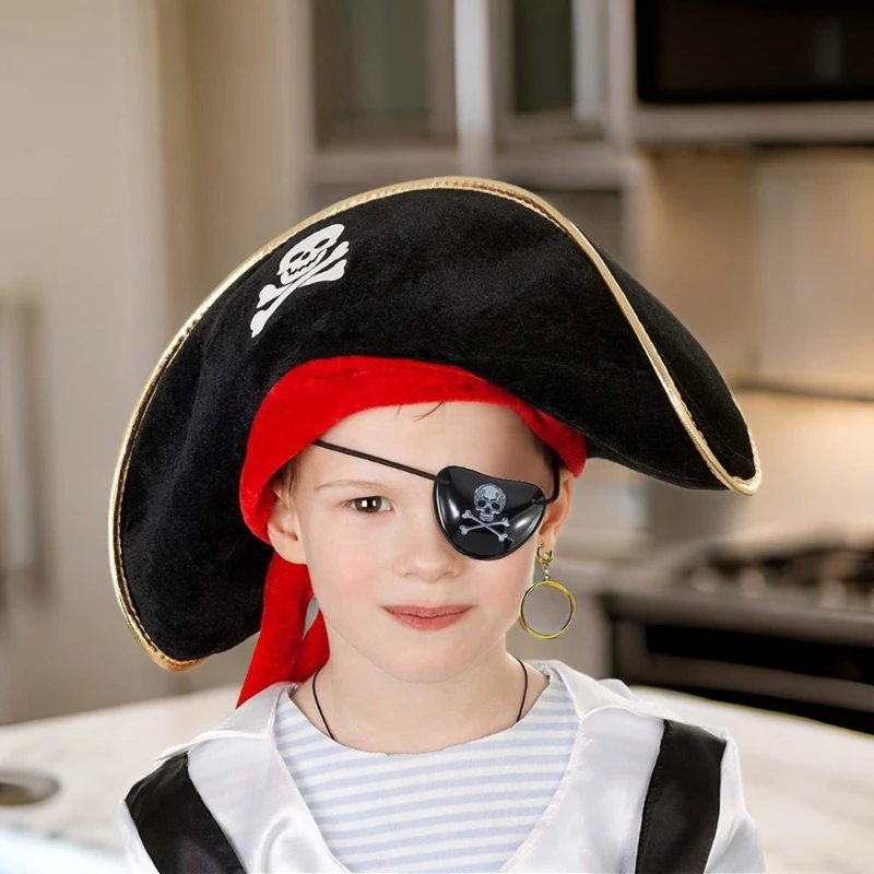 Pirate Gear for Kids with Costume Hat and Pocket Cosplay Accessories