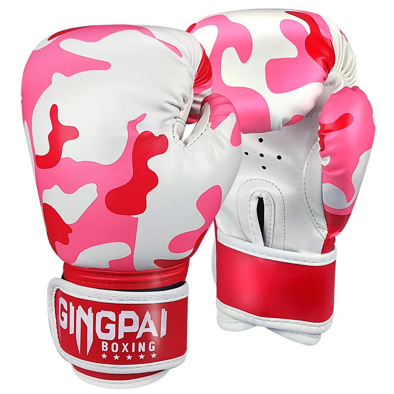 

Hot Sale 1 Pair Pink Kids Gift Children Kickboxing Kick Box Training Punching Sandbag Sports Fighting Gloves MMA Boxing Gloves