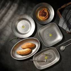 304 Stainless Steel Dining Plate, Oval Bone Dish, Outdoor Camping Food Plates, Restaurant Bone Dish