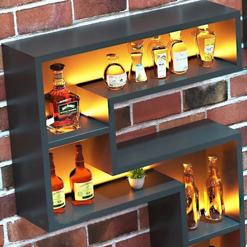 custom，High Quality Moderrn Simple Wine Rack Wood Shelf Wall Mounted Wall Mounted Wine Rack