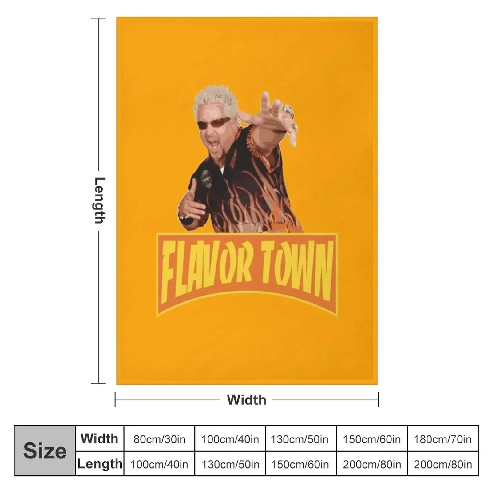 FLAVOR TOWN USA - GUY FlERl Throw Blanket couch cozy soft plush fuzzy picnic outdoor blanket