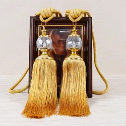 2 Pcs Luxury Curtain Holdbacks Rope Tie Backs Tassel Tiebacks Beaded Ball Decor Pair Home Window Treatment Home Decor