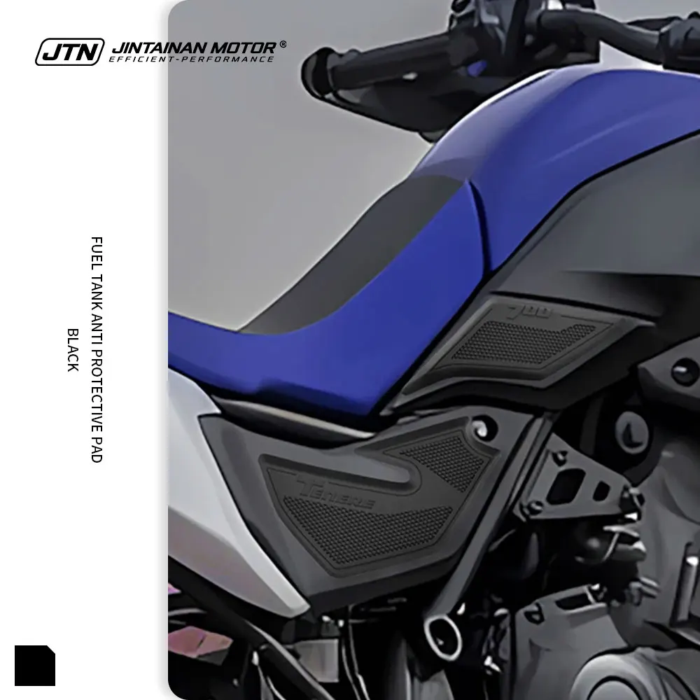 Protetor de Tanque de Motocicleta JTN Antiderrapante e Impermeável para YAMAHA TENERE 700 R700 2025-2026 Adesivo de Borracha para Tanque