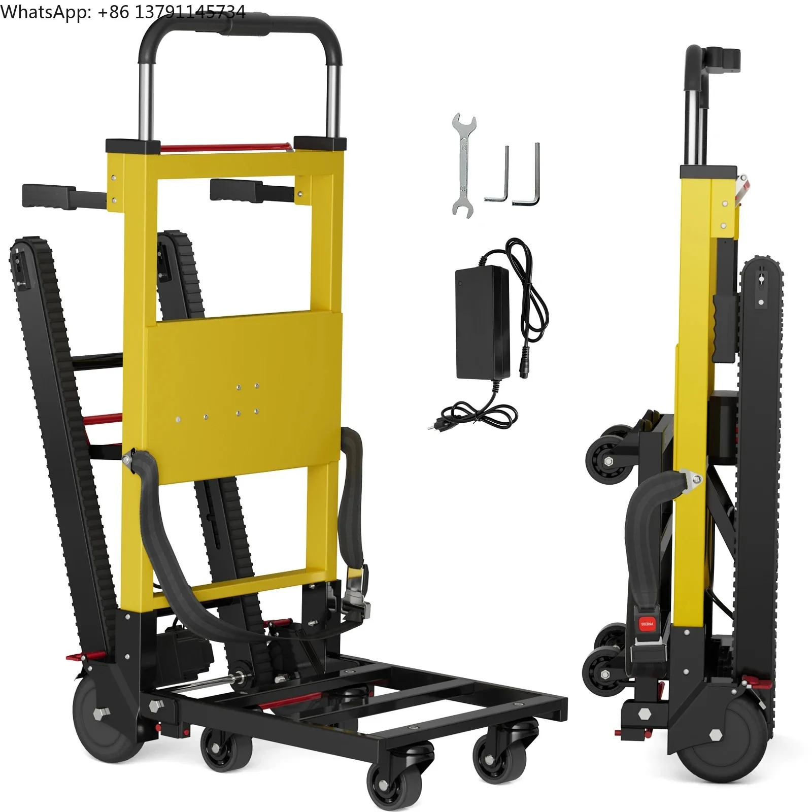 3 Mode Folding Stair Climber Hand Truck 485lb Max Load Electric Stair Climbing Dolly