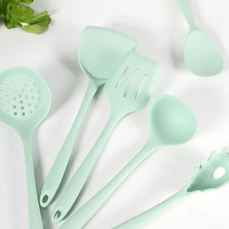 New Cooking Tools Set Premium Silicone Kitchen Cooking Utensils Set Turner Soup Spoon Strainer Pasta Server Spoon Kitchen Tools