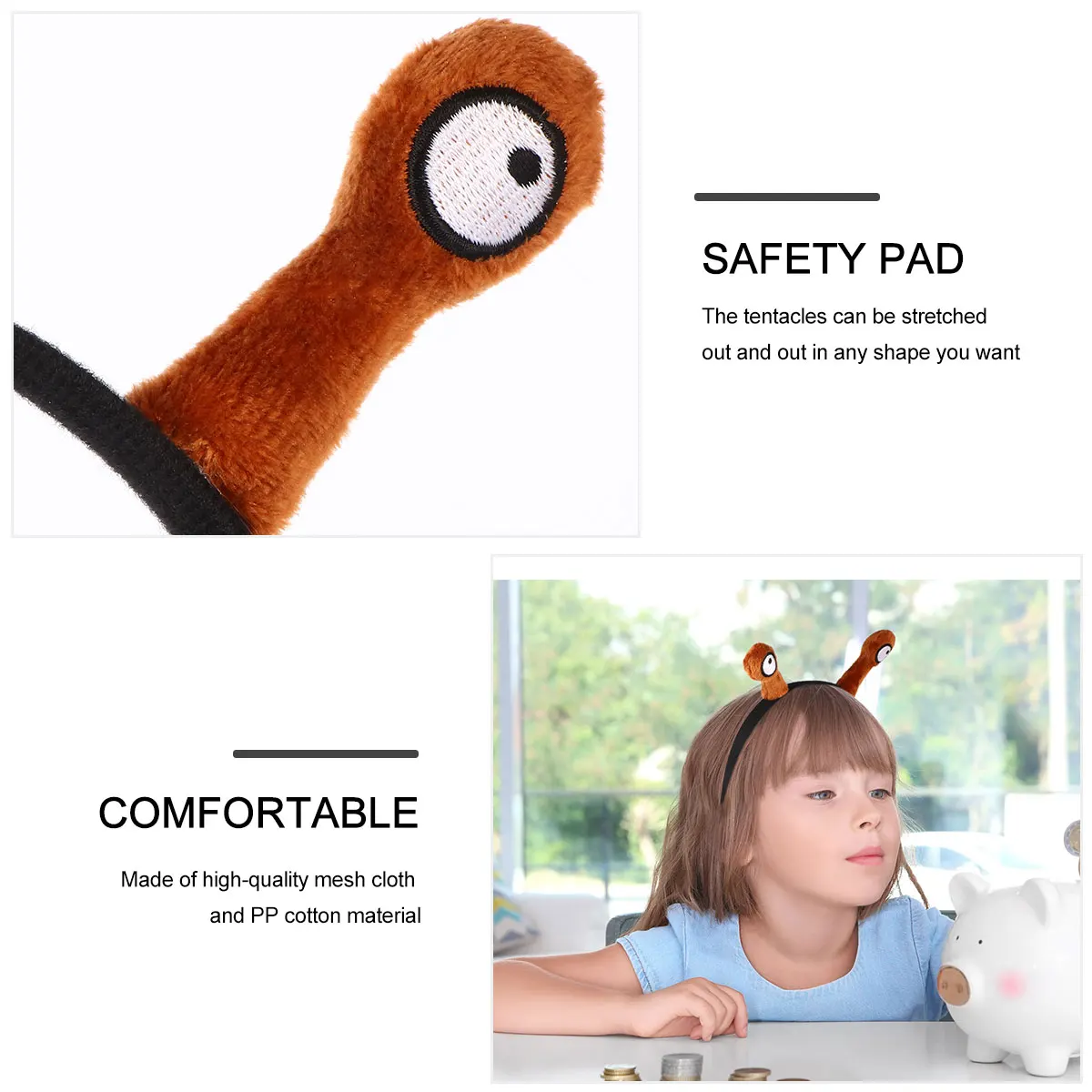 

3pcs Cartoon Animal Headgear Insect Tentacles Hair Band Stretchy Novel Design Party Costume Halloween Fashion Headband For