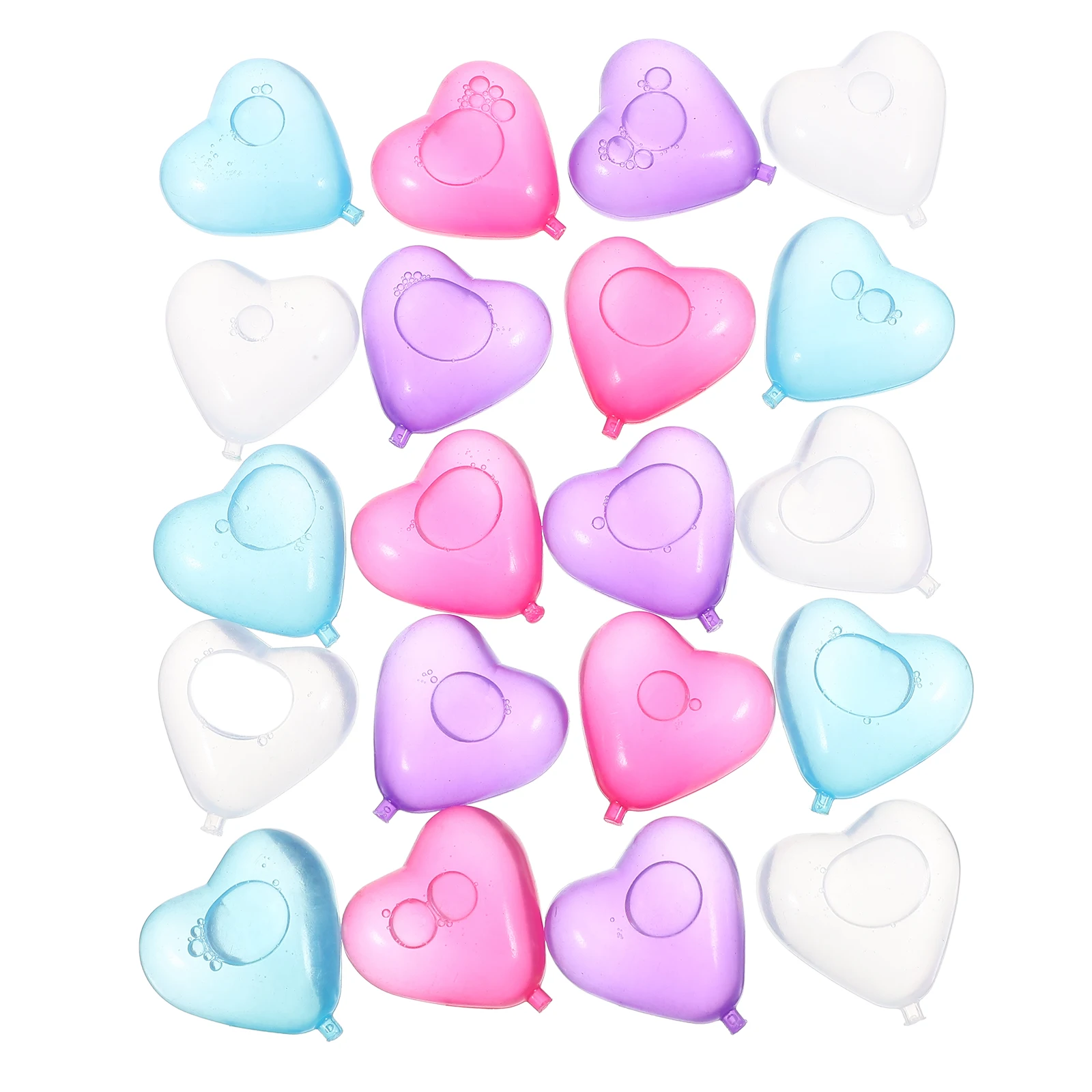 

20pcs Heart Shaped Ice Cube Trays Reusable Food Grade TPU Molds for Cocktails Parties Drink Cooling Fake Ice Cubes Maker
