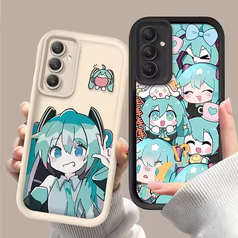 Anime H-Hatsunes Kawaii M-Miku Case For Samsung Galaxy S25 S24 S23 Ultra S22 S21 Plus FE A36 A56 A26 A16 A06 A15 A25 A35 A55 5G