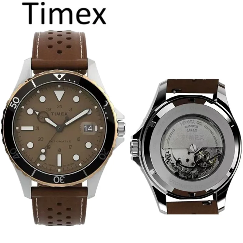 TIMEX Automatic Mechanical Watch Male American Stainless Steel Scratch Proof Waterproof Diving Watch Business Leisure Watch