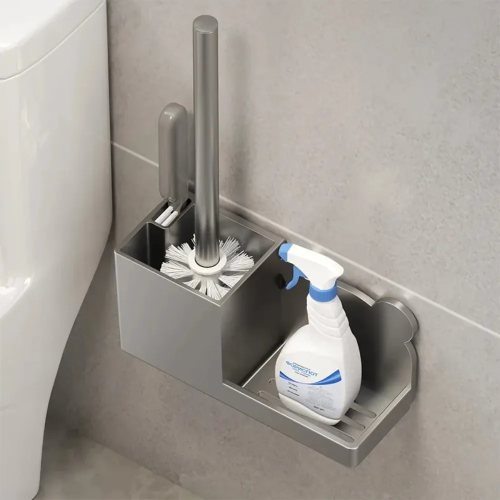 

Adjustable Angle Toilet Brush Set - Long Handle Bathroom Cleaning Tool with Wall Holder | 360° Scrubbing & Base for HomeUse