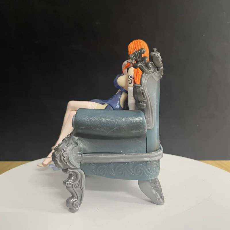 17cm uma peça anime nami figura sofá ação bonito quarto ornamento estátua estatueta brinquedos modelo coleção boneca para crianças brinquedo presente