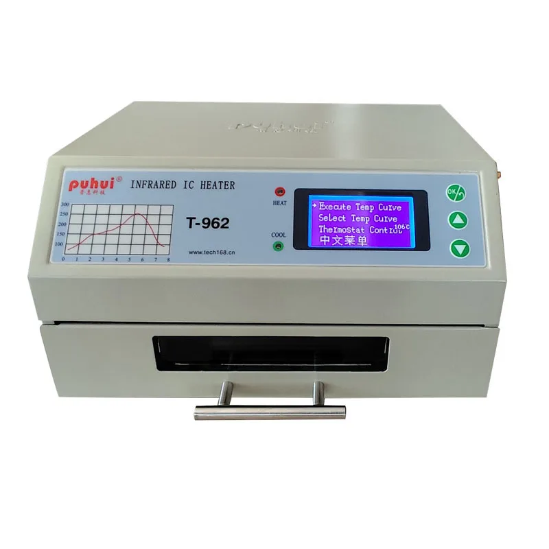 T962A Infrared IC Heater Desktop Reflow Oven BGA SMD SMT Rework Sation Reflow Wave Oven High Quality