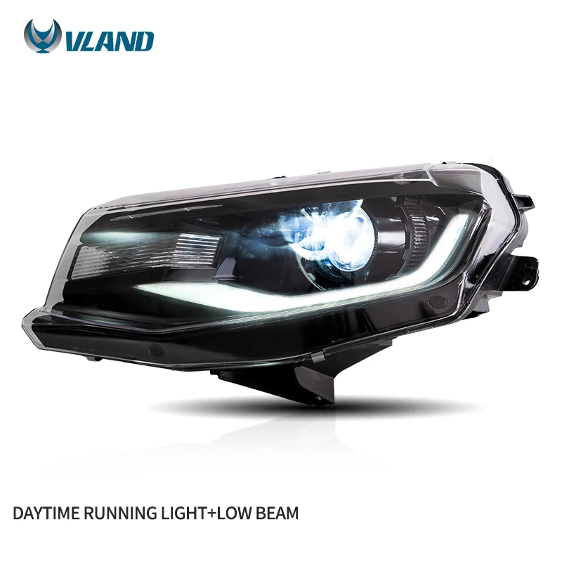 Full Led Projector Front Headlight Assembly With Bright DRL Fit Sixth Gen Chevrolet Camaro 2016-2018 All Trim Models