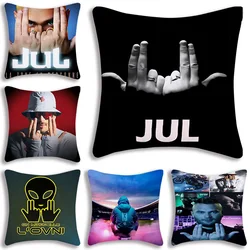 Rapper JuL C'est Pas Des Lol Pillow Covers Cartoon Sofa Decorative Home Double-sided Printing Short Plush Cute Cushion Cover