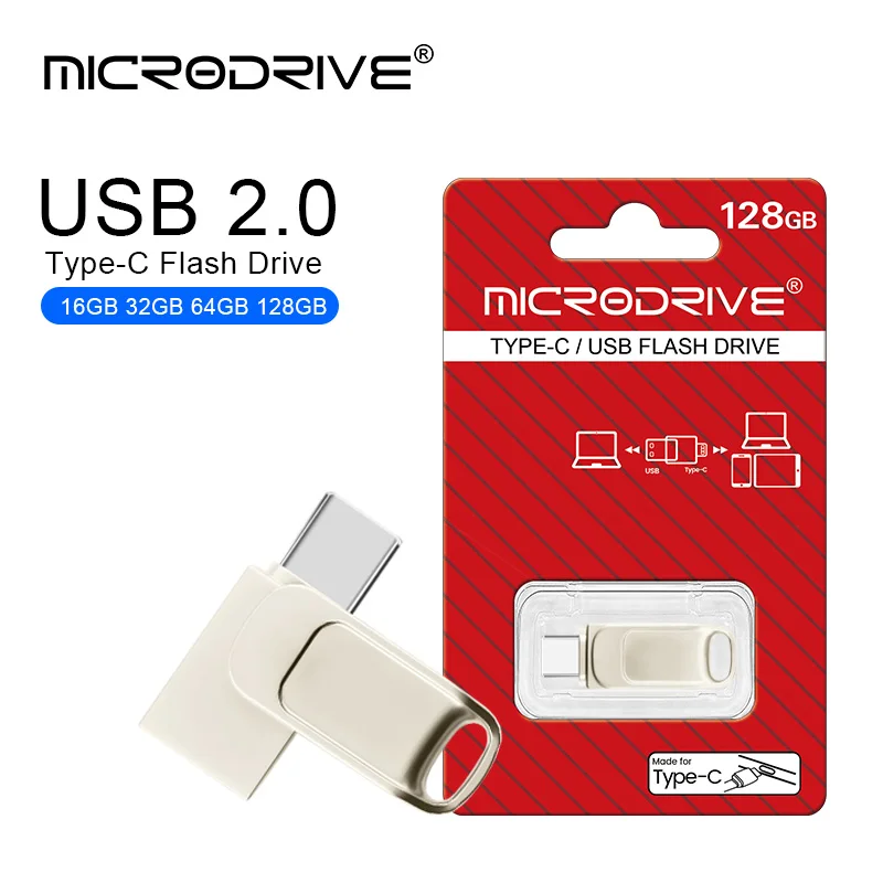 mini type c  USB Flash Drive 64GB High Speed Micro USB Stick OTG Type-C Pen Drive 16GB 32GB 128gb Memory Stick for iphone Samsun
