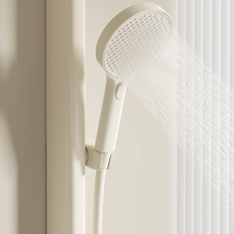 All-Brass Simple Shower Set with Independent Button for Cold and Hot Water Four-level Pressure-increasing Shower Head Bathroom