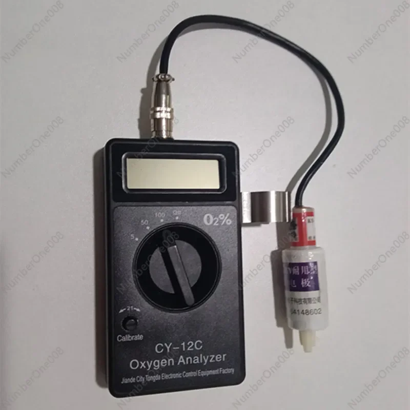 Oxygen Meter Oxygen Concentration Tester Oxygen Detector O2 Tester Meter CY-12C Digital Analyzer Monitor 0-5%0-25% 0-100%