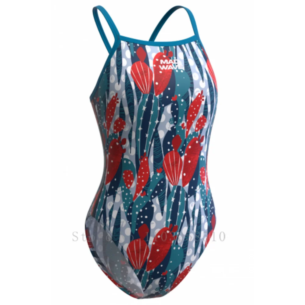 mad wave Women Swimsuit Swimmer One-piece Thin Shoulder Strap Comfortable Suit Functional Training Open Water Swimming Skinsuit
