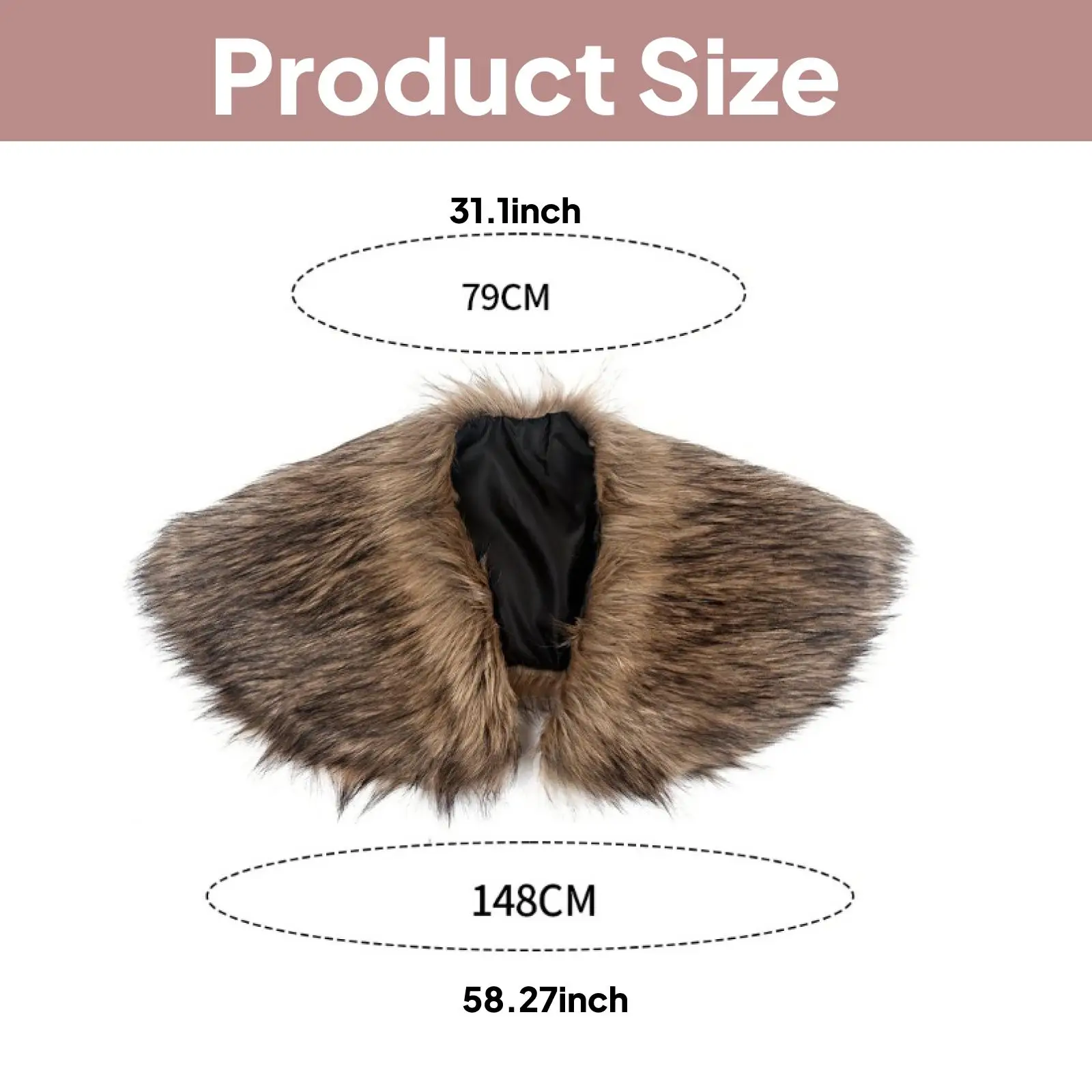 ياقة من الفرو الصناعي للرجال والنساء شال شتوي لفارس العصور الوسطى