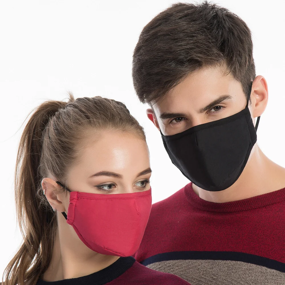 1pc Adults Fashion Korean-style Protection PM2.5 Activated Carbon Gauze Mask Anti-fog Haze Dustproof Cotton Breathable Mask