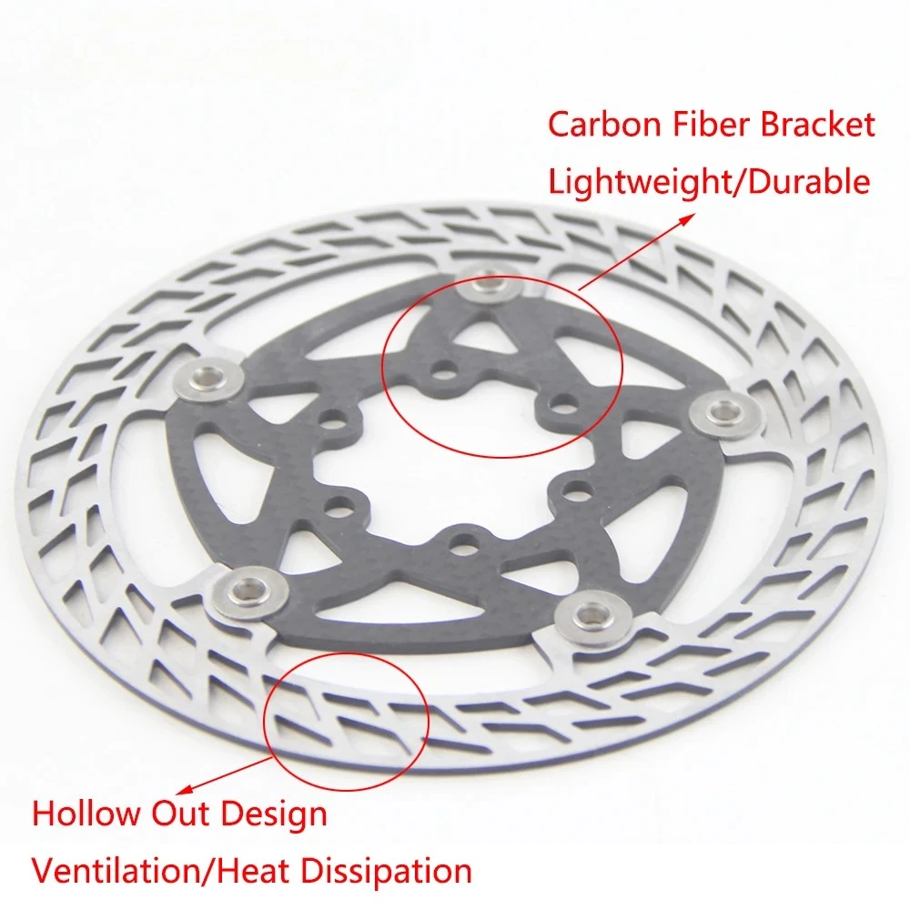

Carbon Fiber Bike Disc Brake Rotor MTB Road Bicycle Ultralight 6 Bolts Floating Rotor 140mm 160mm 180mm Brake Disc