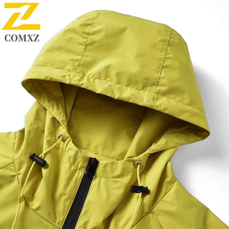 Brand Waterproof Men's Jacket 2025 Autumn Luxury Casual Sports Windproof Big Pocket Hoodies Coat Outdoor Jogger Camping Overcoat