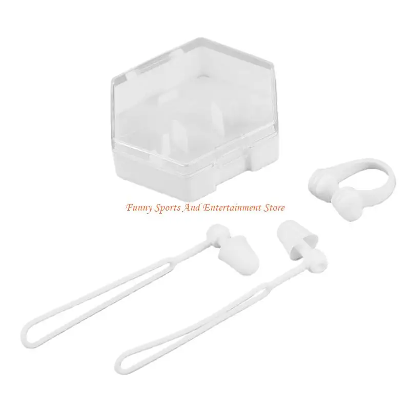 C4DE Adjustable Freediving Nose Clip Sliding Lock Mechanism Earplug with Silicone Grip for Surfing Swim Comfortable Fit