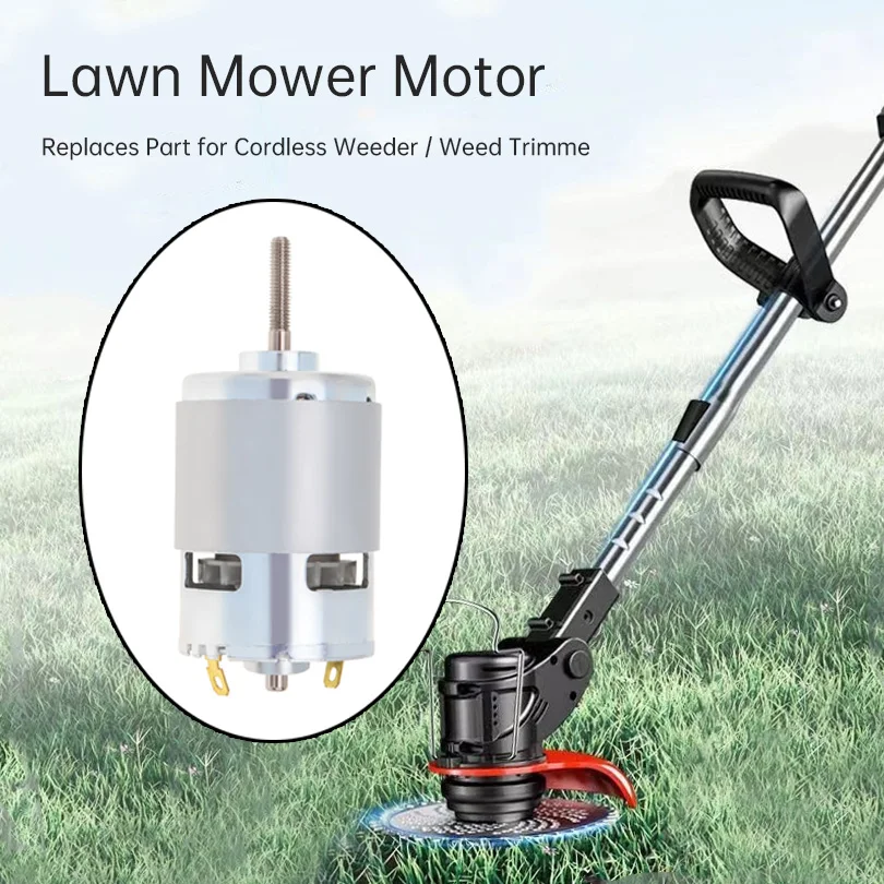 755 DC Motor 12V/21V Universal Motor Replacement Parts for Lawn Mower, Rechargeable Lawn Mower Replaces Electric Motor