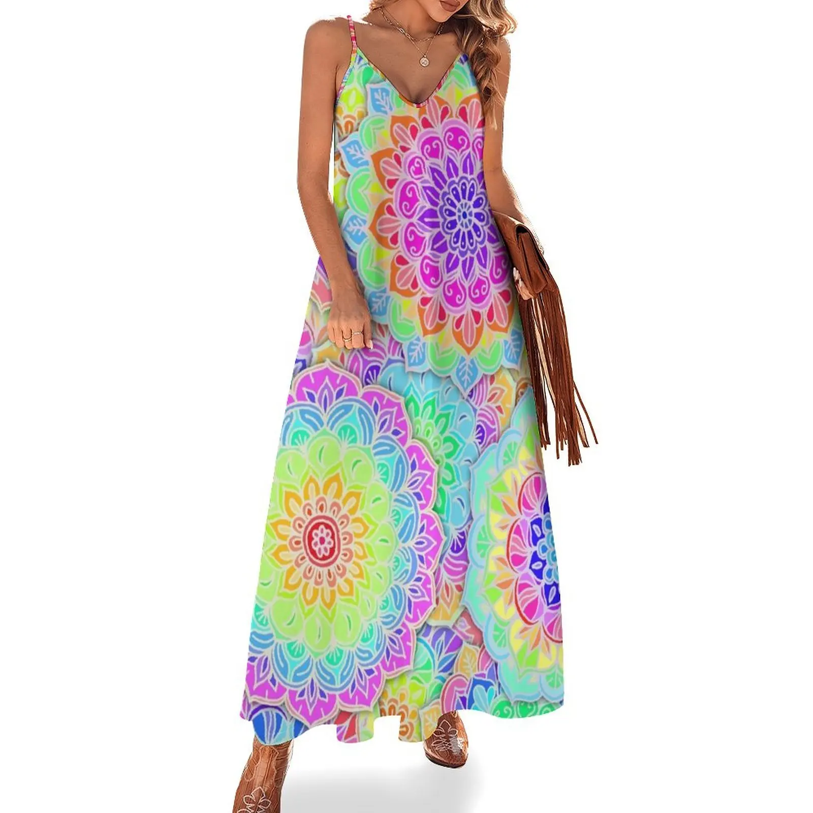 

Psychedelic Summer Sleeveless Dress purple dress birthday dresses for women Dress woman