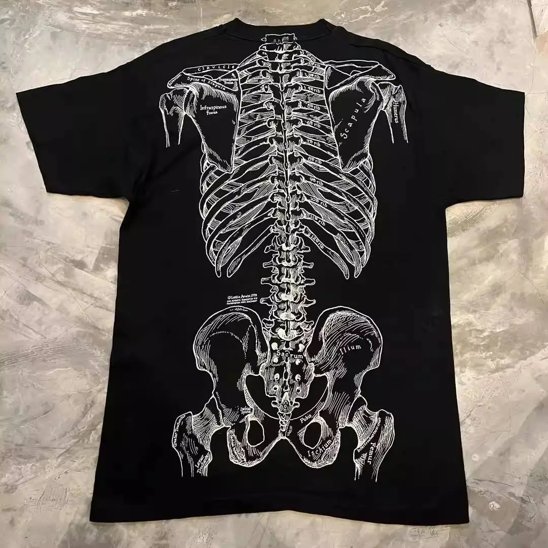 Gothic Punk Unisex Retro Rock Short Sleeve T Shirt 2026 Spring Summer Nirvana Band Niche Heavyweight Direct Print Tee