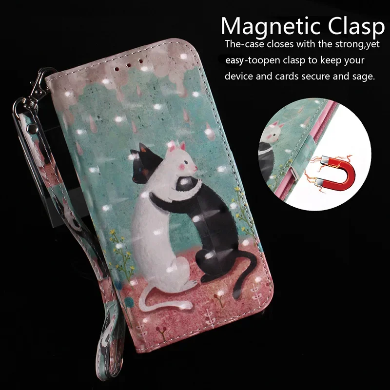 Painted Flip Leather Magnetic Case For Sony Xperia 1 10 5 III IV V VI 2024 2023 Plus Ace3 L3 L4 XZ3 Phone Cover