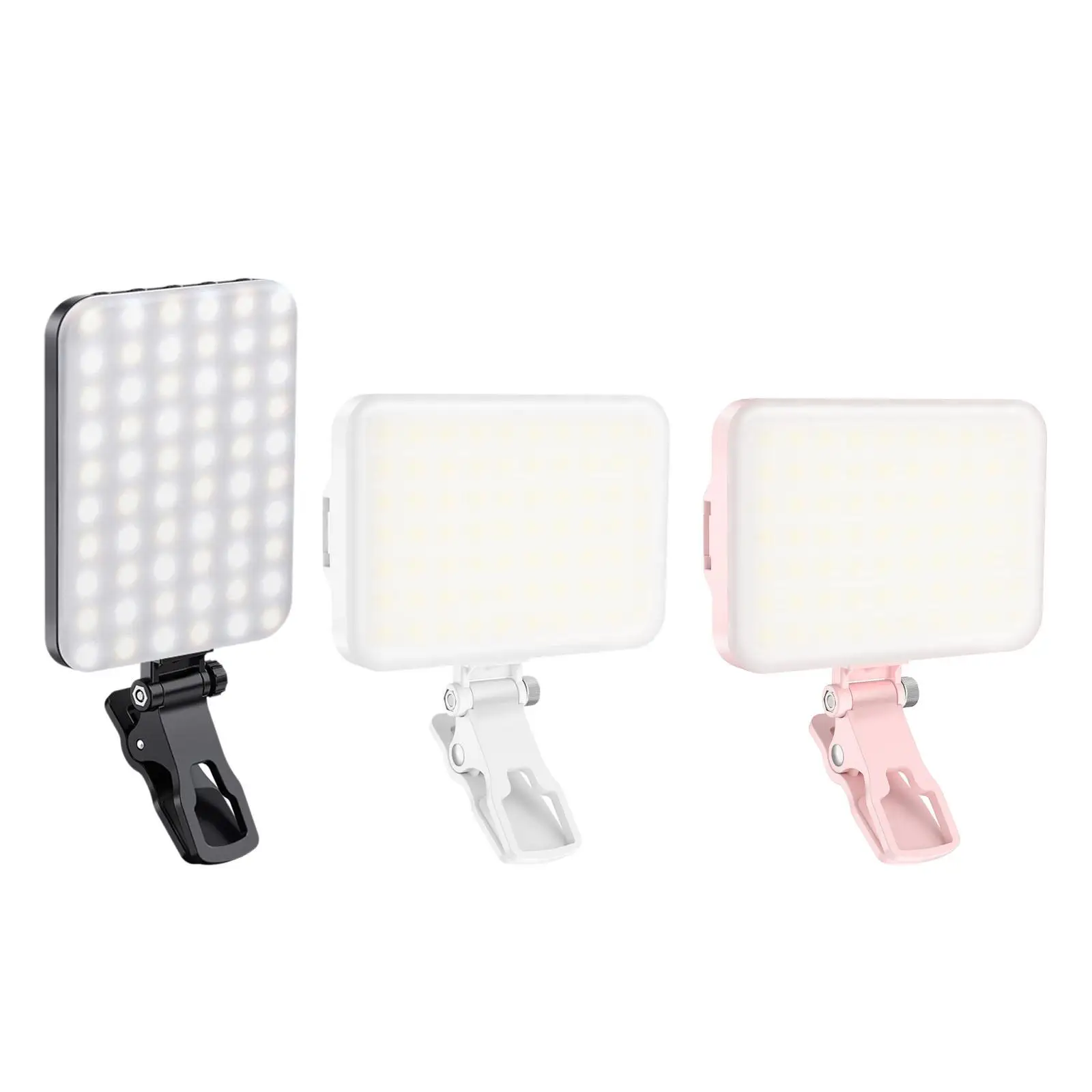 Clip Video Light Adjustable 60 LED Portable Light Phone Selfie Light for Phones Laptop Computers Photography Live Stream