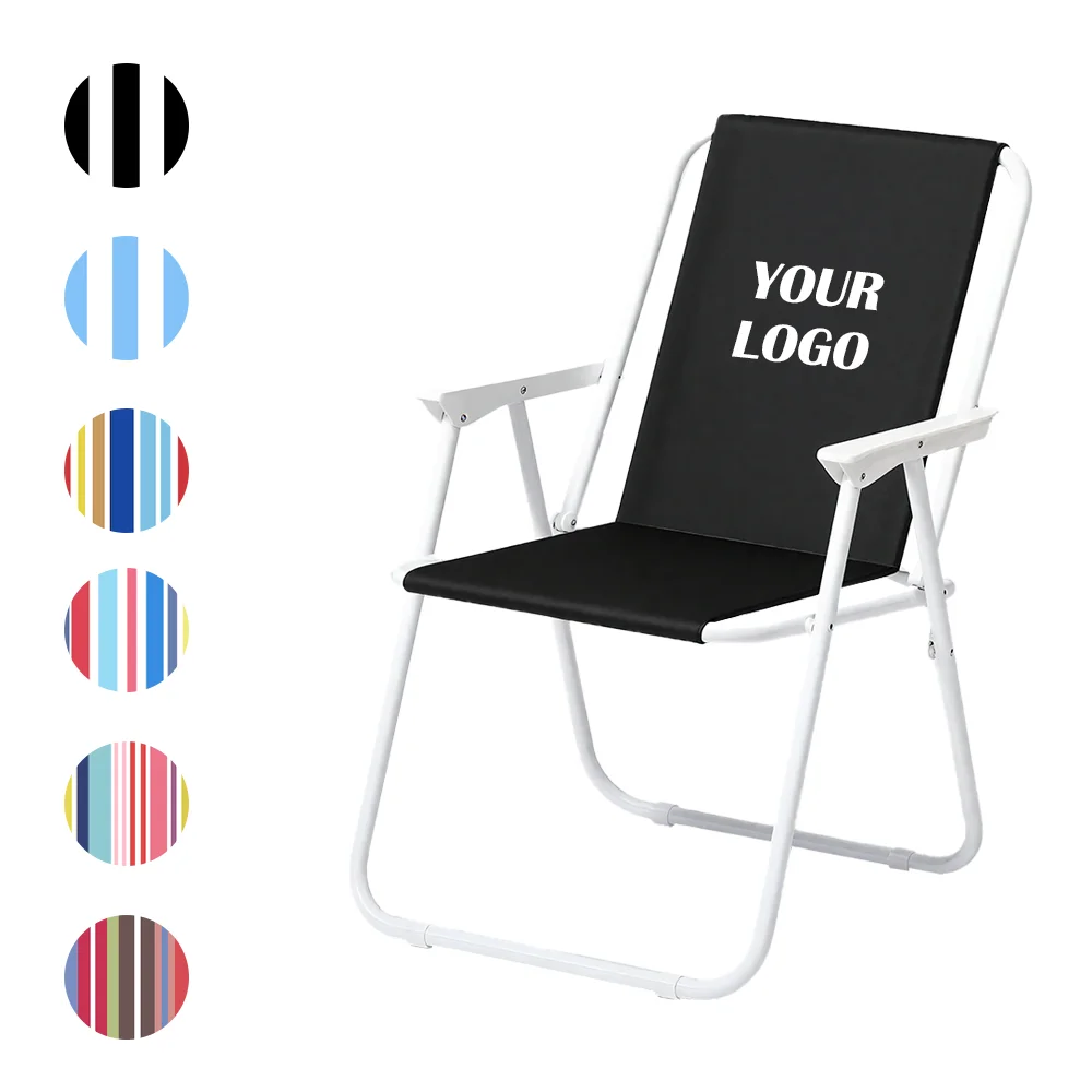 Factory Wholesale Outdoor Furniture Camping Chair Portable Folding Iron Customized Color Design Easy Carry for Hotel Warehouse view 5