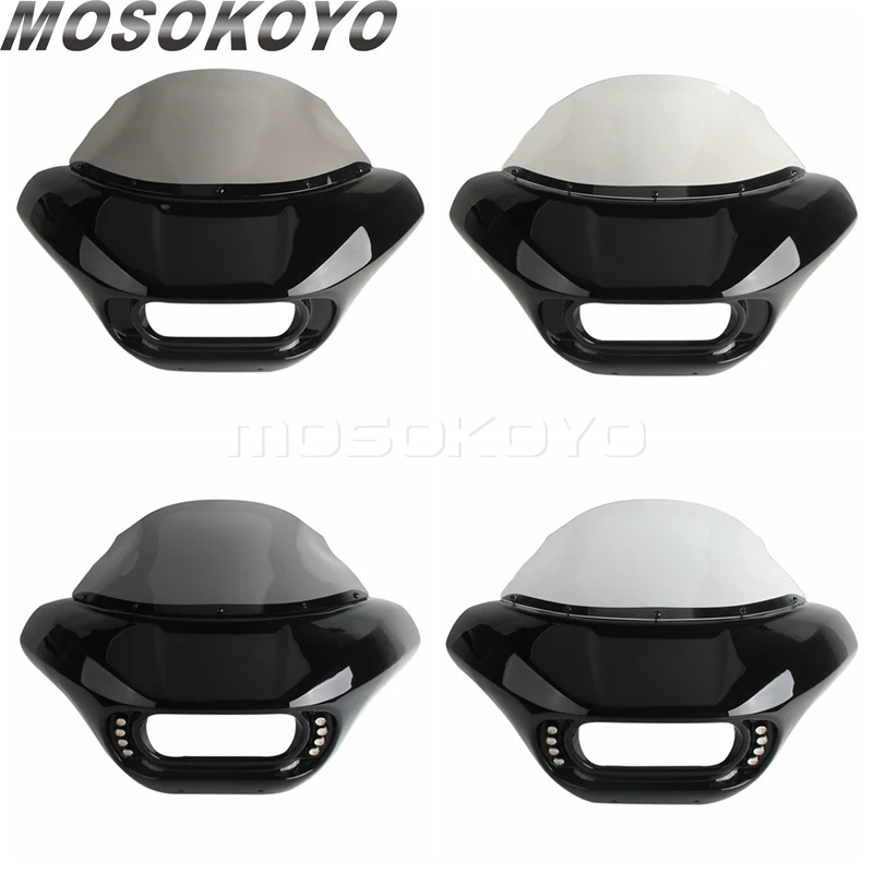 Front Headlight Fairing W/ Turn Signal DRL Lights Mask Cowl Windshield For Baja LP4 For Harley Low Rider S FXLRS 114 117 2020-26