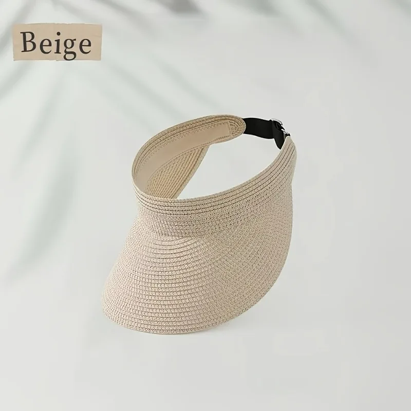 2D Flat - 2026 New Style French Handmade Flat-Top Straw Hat, Wide-brimmed Sun Hat, Suitable for All Seasons, Easy To Store