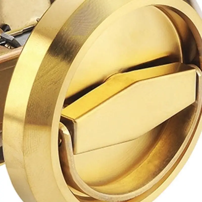 

652F двусторонние защитные дверные замки, фурнитура из нержавеющей стали, круглый встраиваемый дверной замок для раздвижных