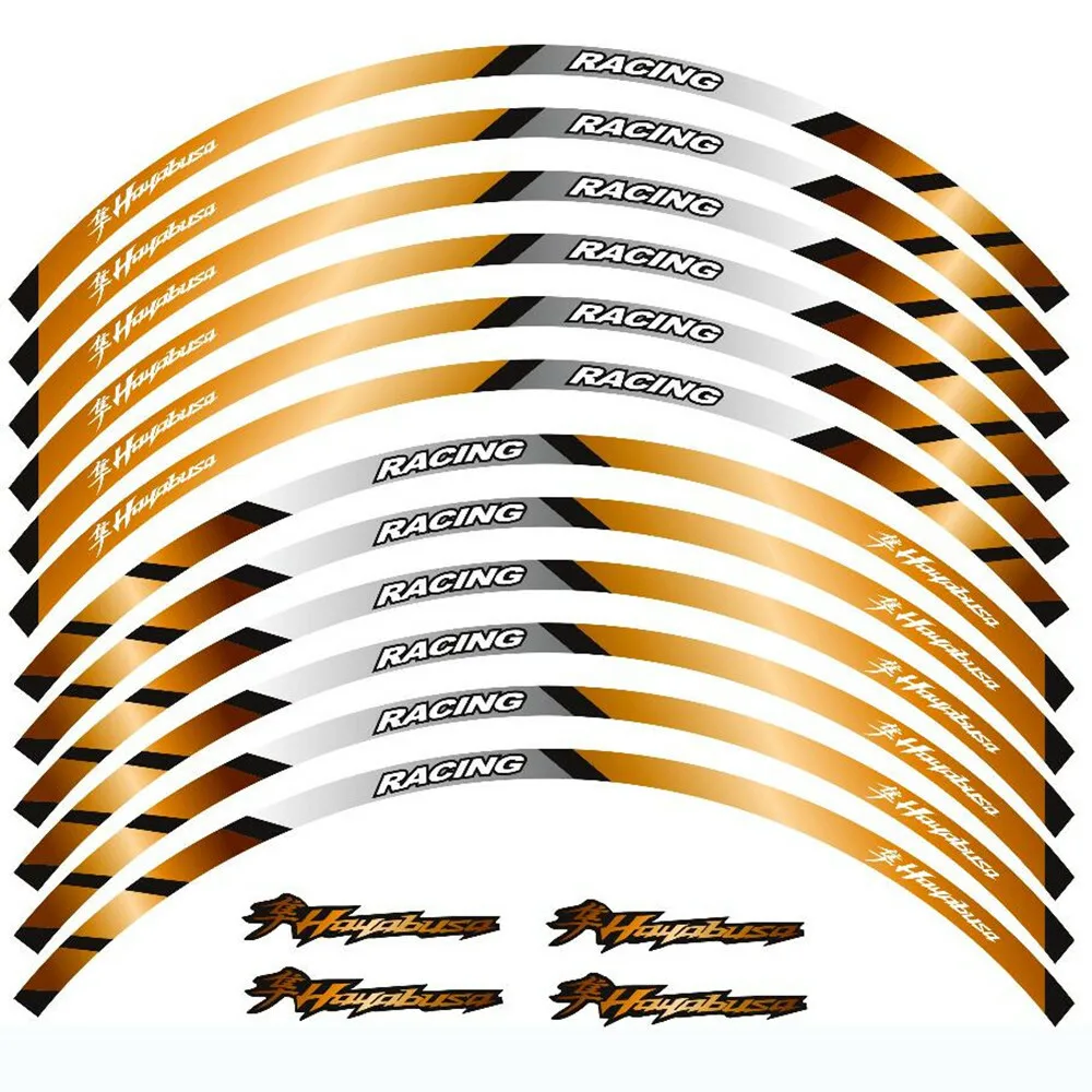 

17inch Wheels Hub Stickers Motorcycle Accessories Reflective Decals Stripes For Suzuki Hayabusa GSX1300R 2021-2023