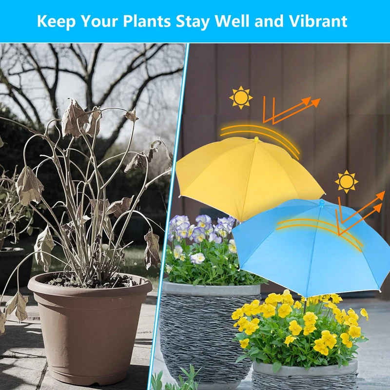 1pc Adjustable Plant Shade Umbrella Weatherproof Sun Shade Cloth Outdoor Plant Flowers Potted Sun Protection Garden Supplies