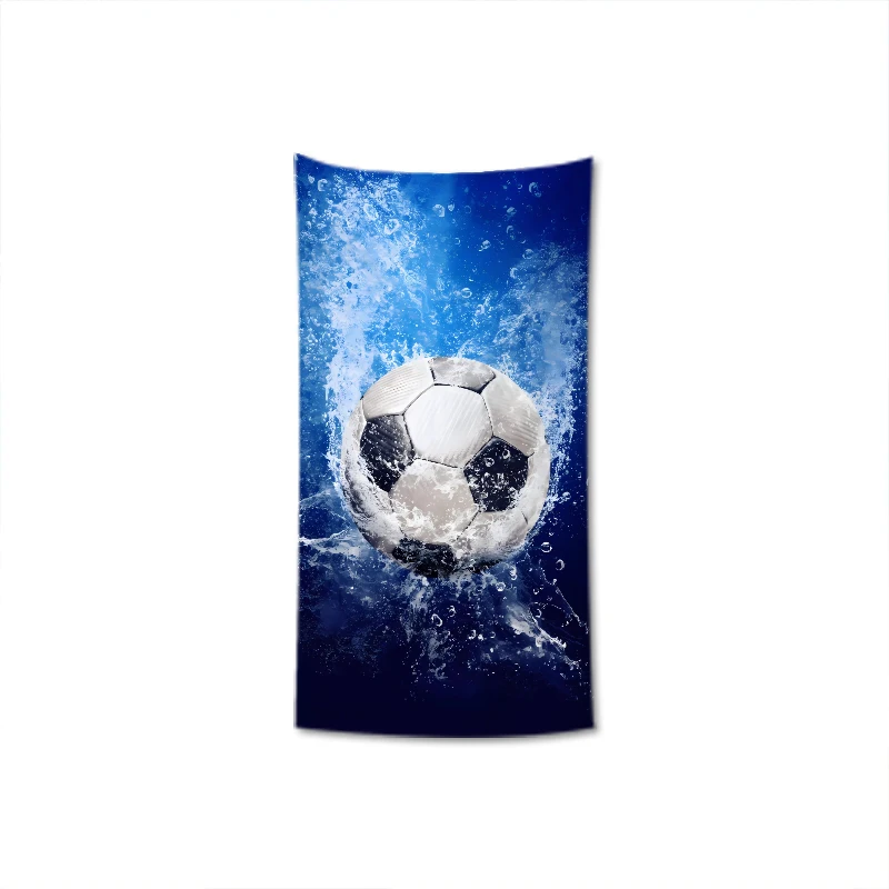 2025 New Football Beach Towel Soccer Themed Microfiber Bath Towel for Adults Seaside Quick Dry Towel