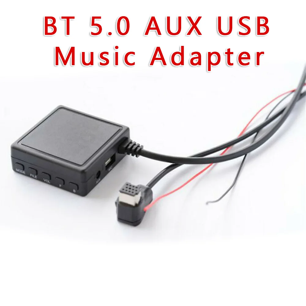 

BT 5.0 AUX USB Music Adapter MIC Audio Cable For Pier Radio IP-BUS P99 P01 Auto Audio Receiver Wire Adapters Car Electronics