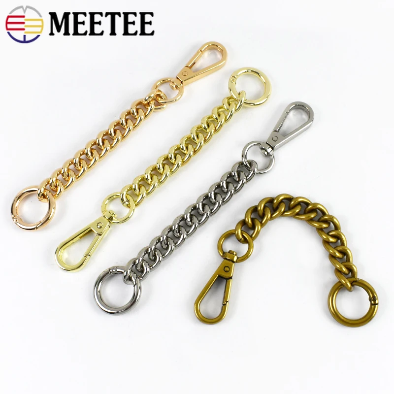 

2/5Pcs D Ring Metal Chain 15cm Extension Shoulder Bag Strap Handle Buckle Pocket Chains Adjust Clasp Accessories for Handbags