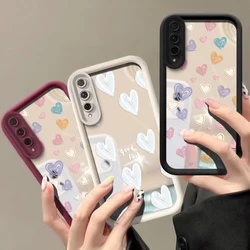 9X Pro Y9S Korean Lovely Heart Makeup Mirror Case For Honor 70 90 Lite 200 50 20 Pro Magic 5 6 Y9 Prime 2019 Y7A Soft Cover Capa