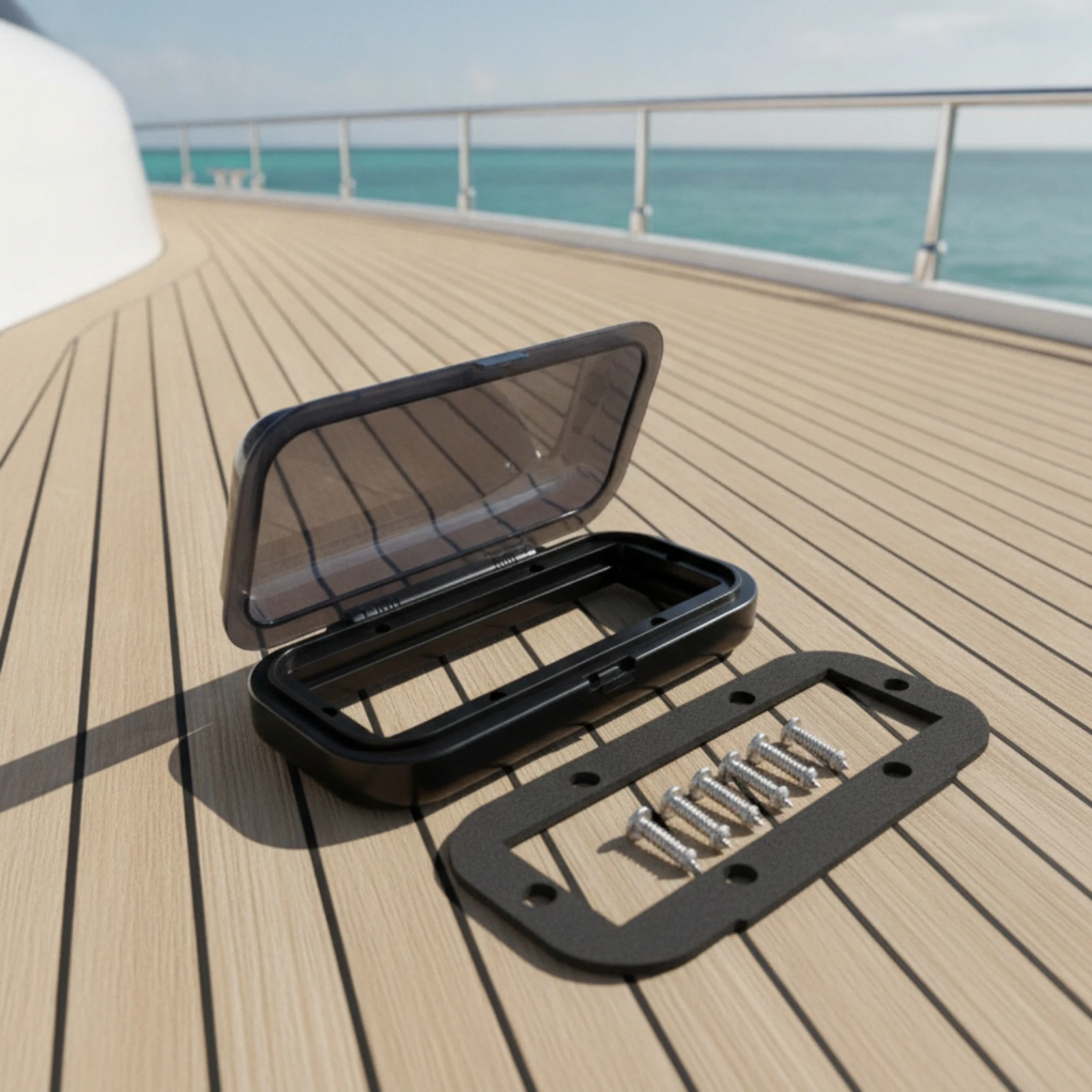 Marine Radio Cover Smoke Colored Waterproof Radio Cover Compact Hard-Shell for Boat Owners, Boats, Yachts