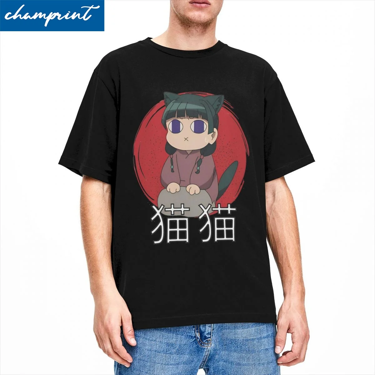 Maomao Chibi Men Women's T Shirt The Apothecary Diaries Vintage Tee Shirt Short Sleeve Crewneck T-Shirts Cotton New  Clothes